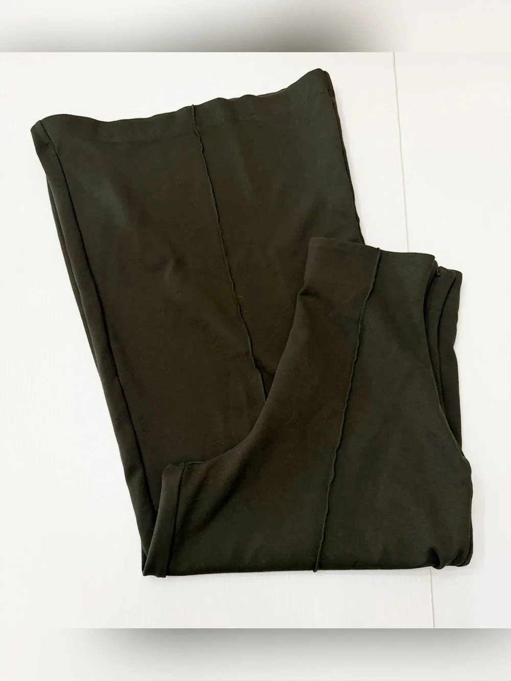 Quince - Ultra-Stretch Ponte Super Wide Leg Ankle Pants - M - Picture 1 of 12
